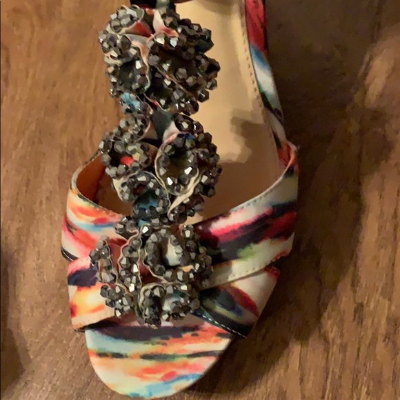 Gianni Bini Multicolor Pink Wedge 9.5 - Picture 3 of 6
